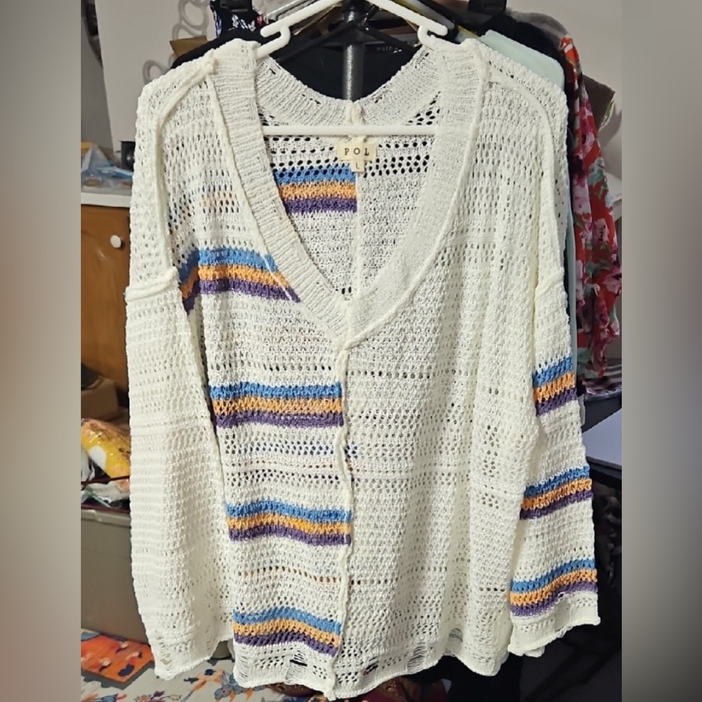 ❤️‍🔥LAST CHANCE ❤️‍🔥POL Cream knit sweater NWOT